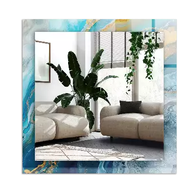 Specchio rettangolare decoro Resina di marmo astratta