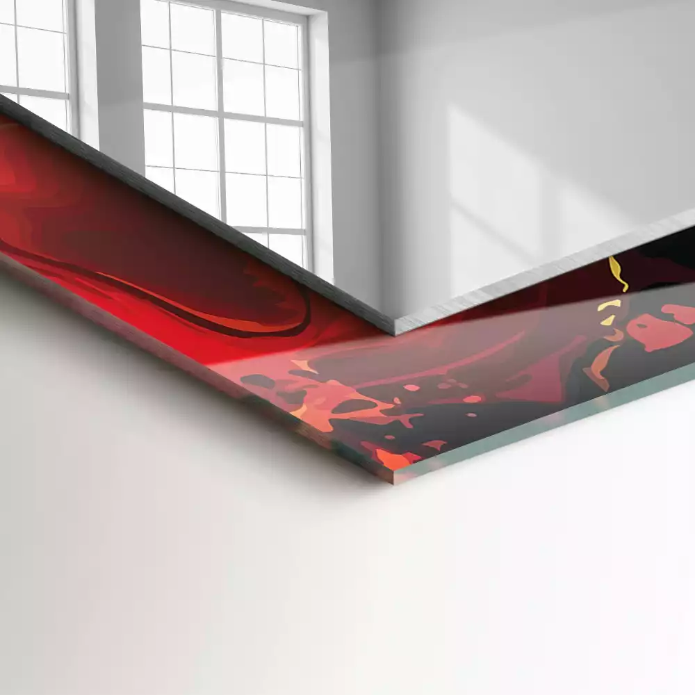 Specchio rettangolare decoro Lava astratta