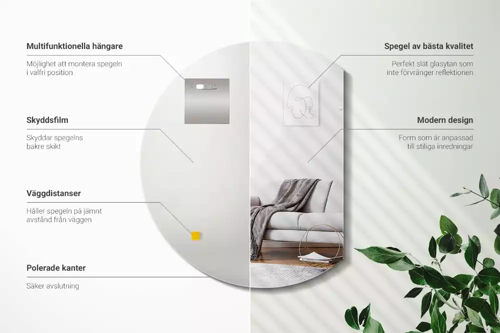 Specchio con tagli particolari accessorio originale