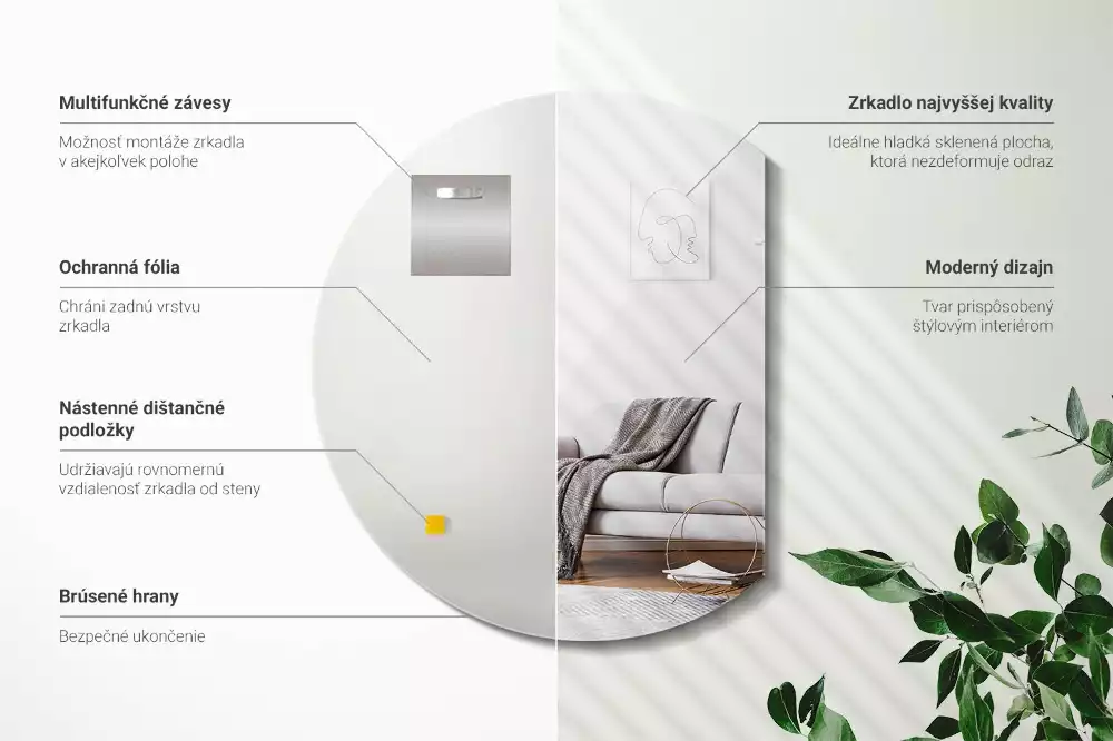 Specchio con tagli particolari accessorio originale