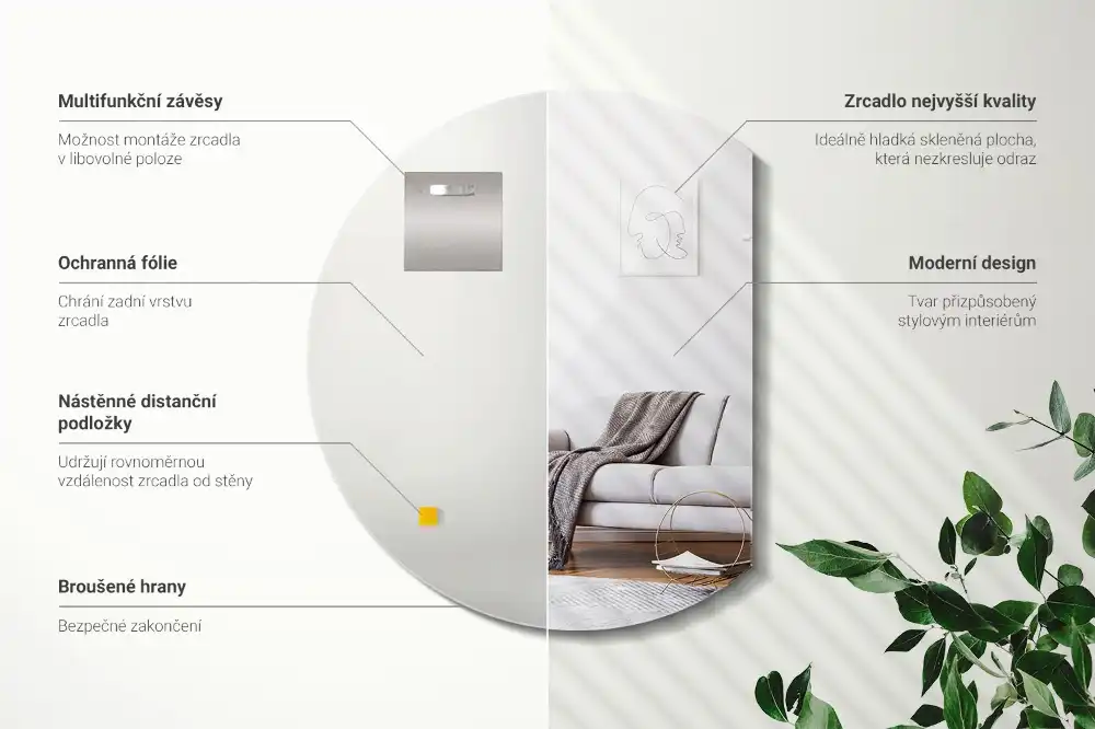 Specchio con tagli particolari accessorio originale