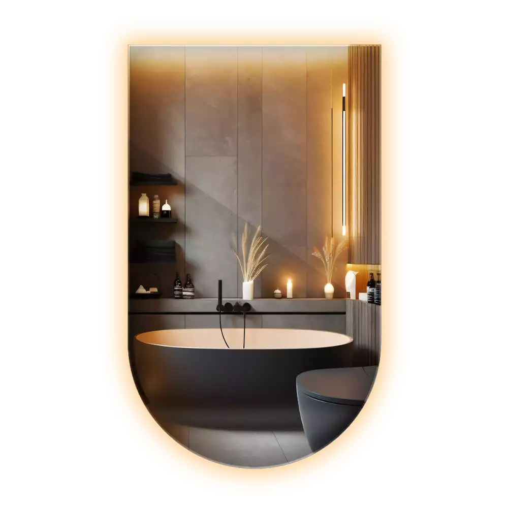 Specchio ad arco con illuminazione a LED