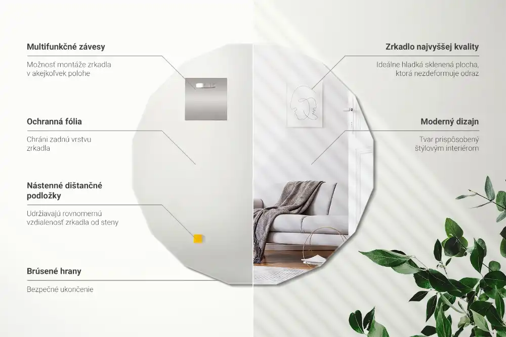 Specchio geometrico design originale