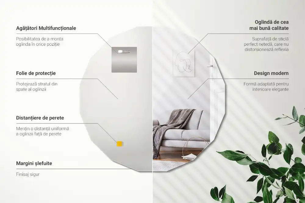 Specchio geometrico design originale