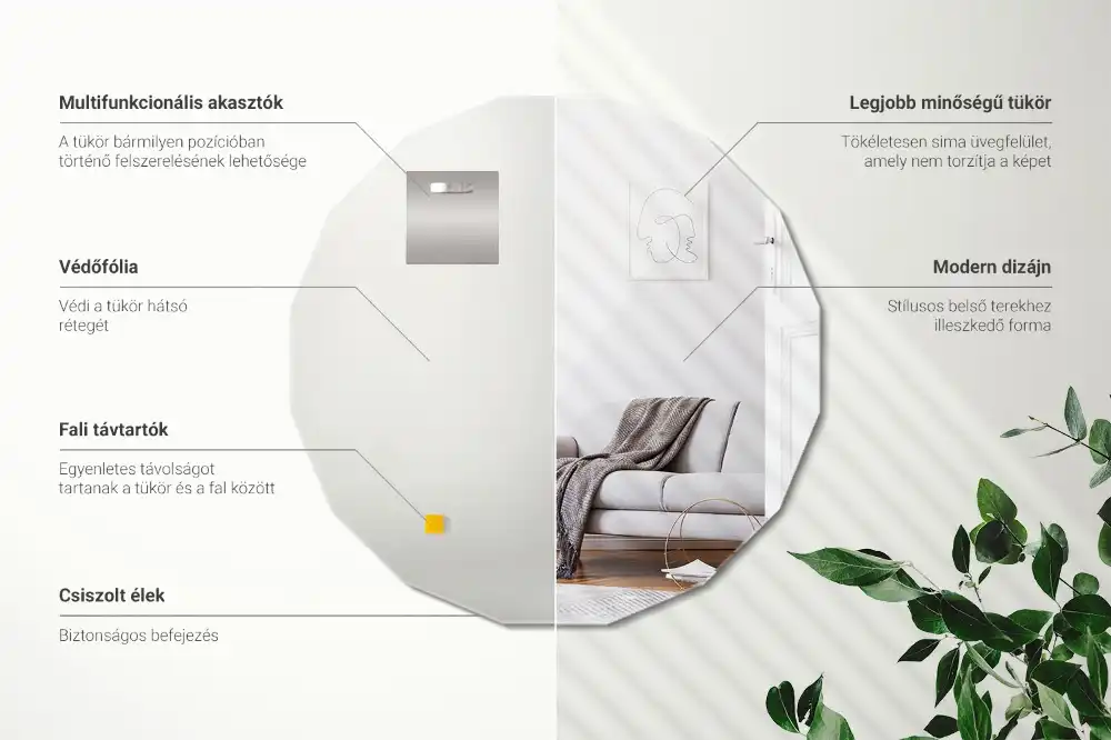 Specchio geometrico design originale