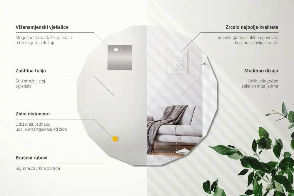 Specchio geometrico design originale