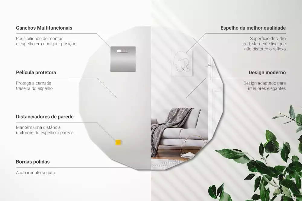 Specchio geometrico design originale