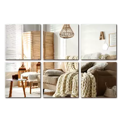 Piastrelle specchio adesive decorativo quadrato
