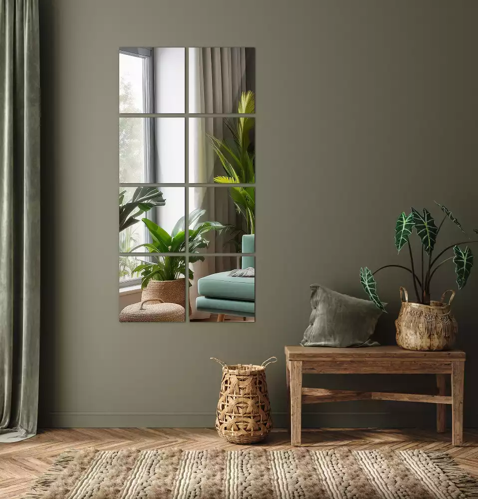 Piastrelle specchio adesive decorativo quadrato