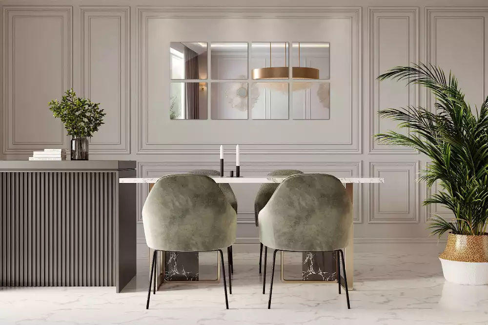 Piastrelle specchio adesive decorativo quadrato