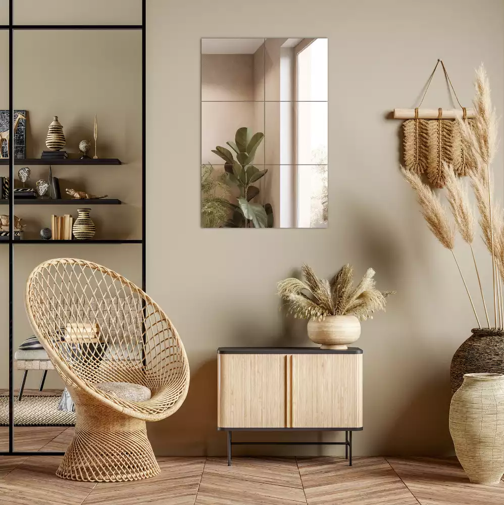 Piastrelle specchio adesive decorativo quadrato