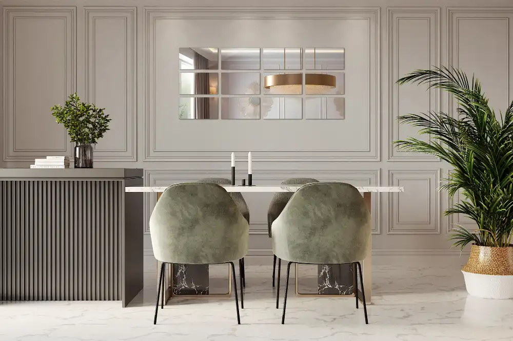 Piastrelle rettangolari a specchio autoadesivo