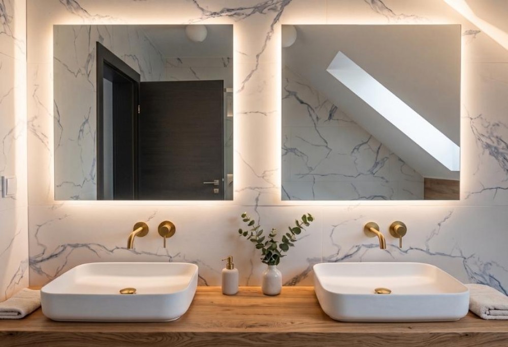 Quale specchio per un bagno con due lavandini?