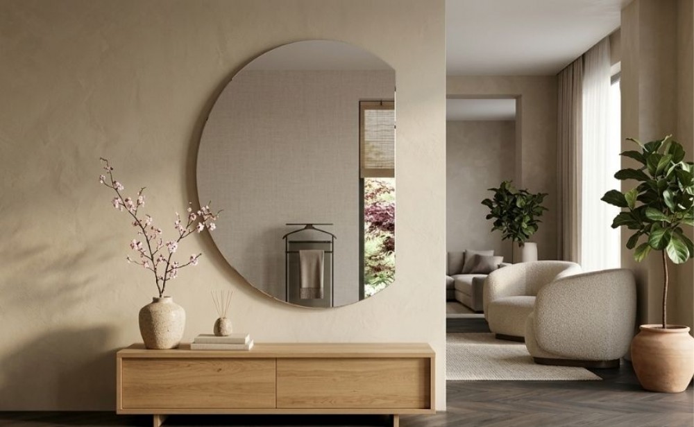 specchio sopra la cassettiera